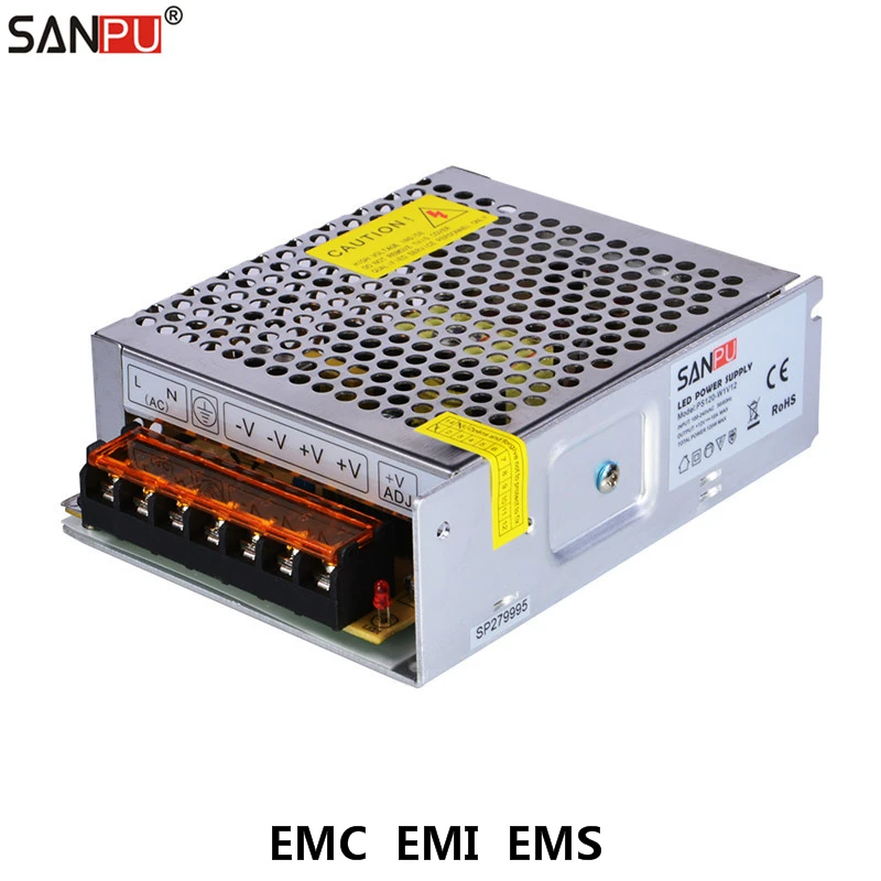 Импульсный источник питания SANPU EMC EMI 120 Вт 12 В 10 А постоянного тока светодиодный