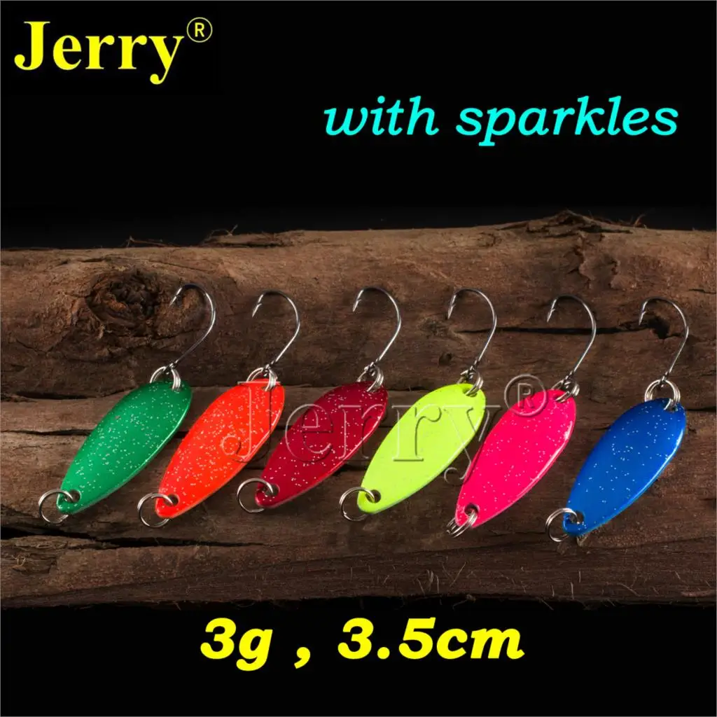 Jerry 6 шт. 3g микро Форелевые блесны несколько цветов Бесплатная снасть Коробка