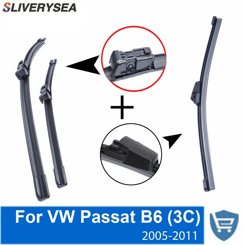 SLIVERYSEA Передняя и задняя Щетка стеклоочистителя без рычага для VW Passat B6 (3C) 2005 2011