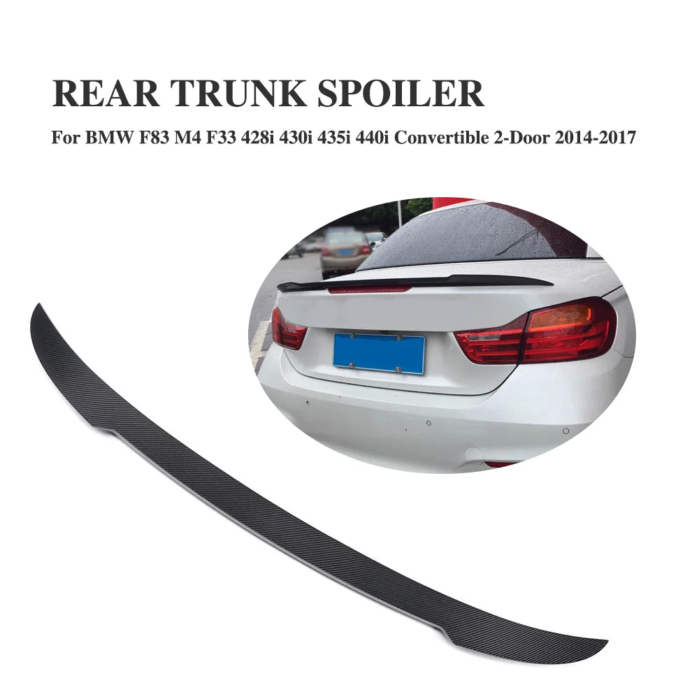 

F83 углеродного волокна задний багажник спойлер крылья для BMW серий 4 F83 M4 F33 428i 430i 435i 440i 2 двери Кабриолет 2014-2017