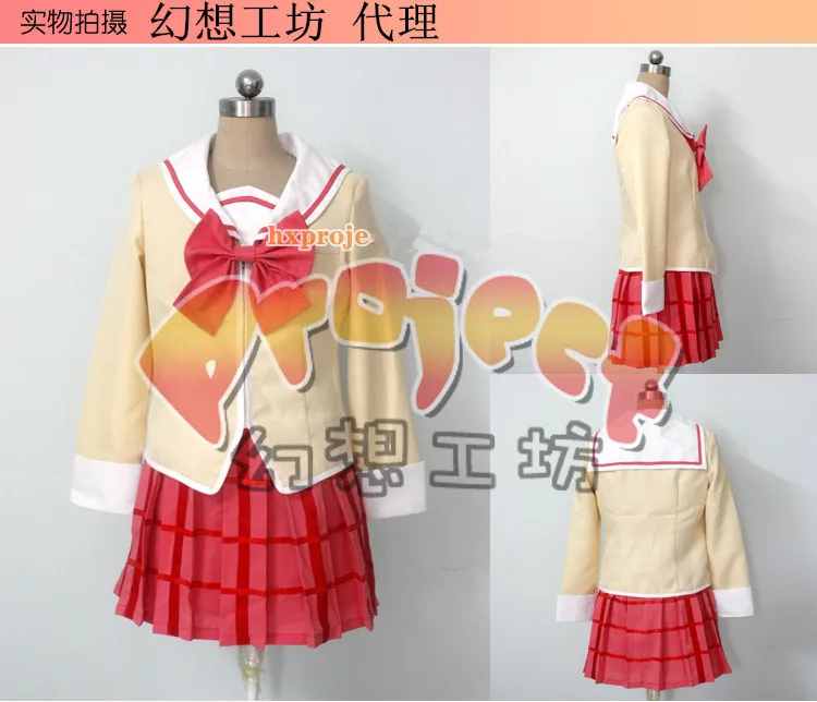 Nichijou Yuuko Aioi Mio Naganohara Mai Minakami Nano Shinonome Зимняя школьная форма карнавальный костюм anysize