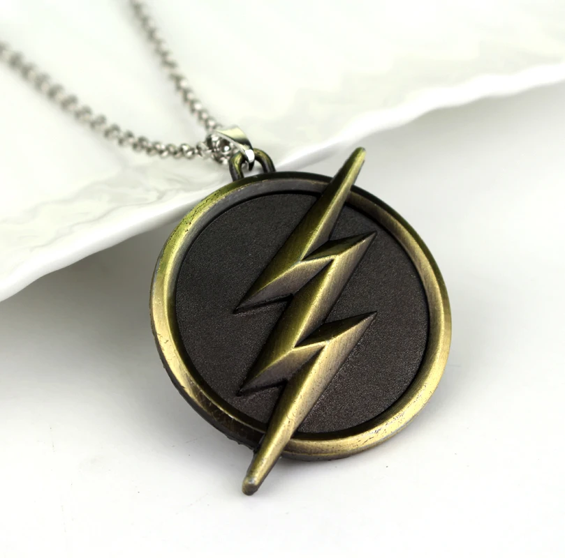 Винтажный логотип в виде молнии ожерелье для женщин и мужчин креативные