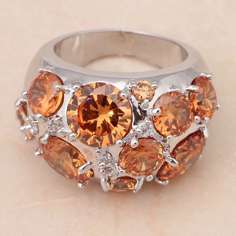 Роскошный Лидер продаж! Модные ювелирные изделия цвета шампанского AAA с