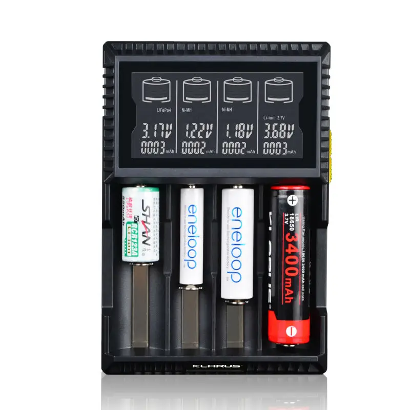 Оригинал klarus CH4S умное зарядное устройство AC USB вход 4 слота ЖК-интеллектуальное