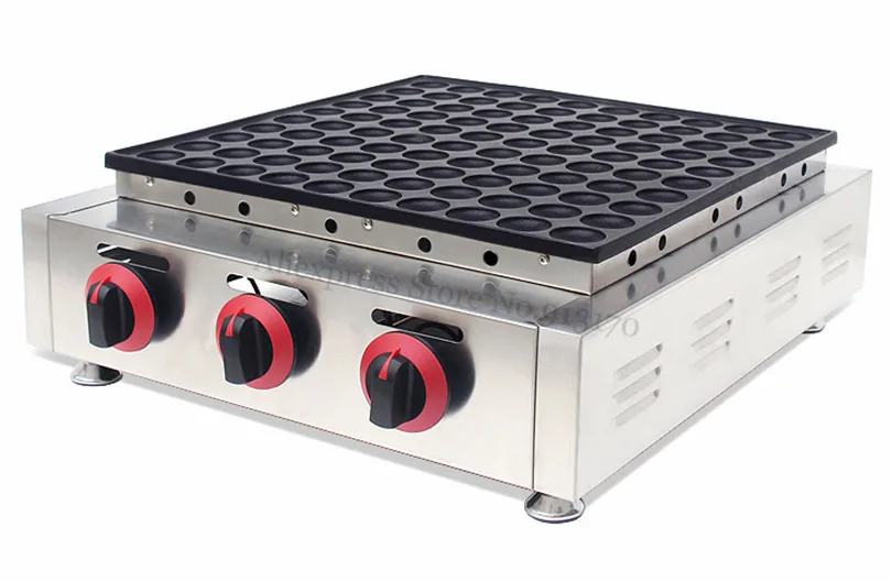 Beste Commerciële Gas Poffertjes Grill Machine Mini Pancake Baker Maker Anti-aanbak Koken Oppervlak 100 Gaten Eetkamer Snacks Straat