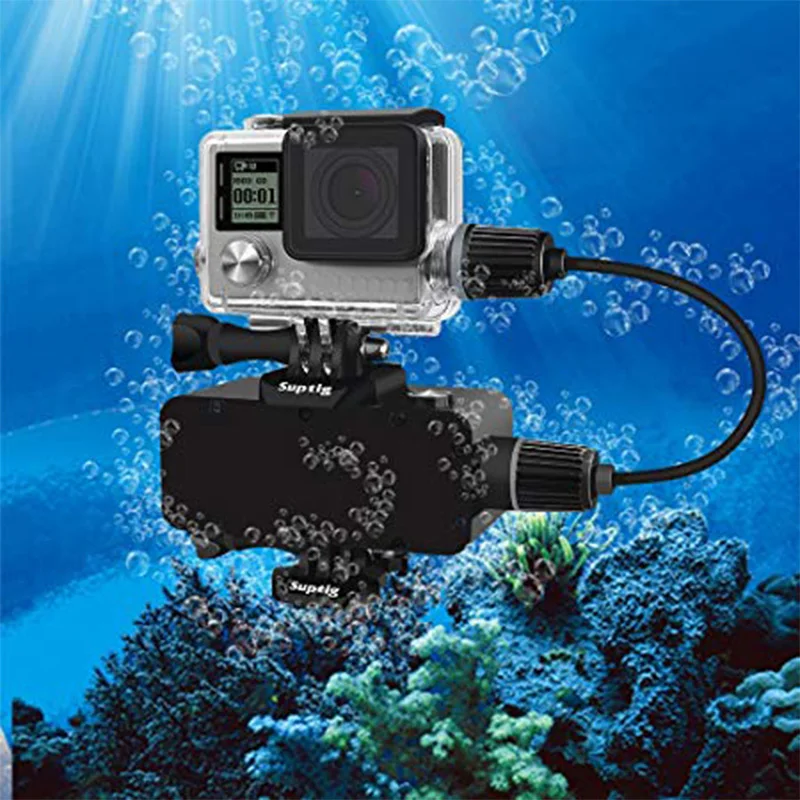 Внешний аккумулятор на 5200 мА · ч 30 м водонепроницаемый внешний для GoPro Hero 9/8/7/6/5/4/3