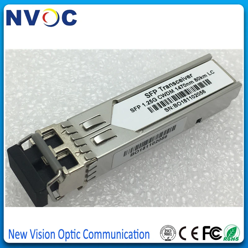 Бесплатная доставка! Модуль приемопередатчика CWDM LC SFP 1.25g1270 нм 1290 1310 1330 1350 80 км