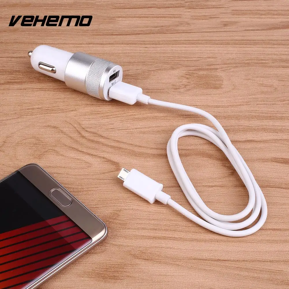 Vehemo зажигалка 2 в 1 USB Автомобильная розетка зарядное устройство зарядка