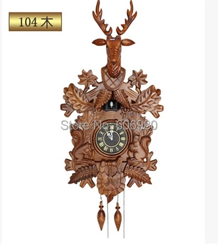 Хронометраж Моды Ручной Работы Дерево Немой Небольшой Дом Настенные Часы