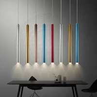 led painted aluminum cylinder pendant lamp stair case dining room pendant lights restaurant factory wholesale hanging lightings