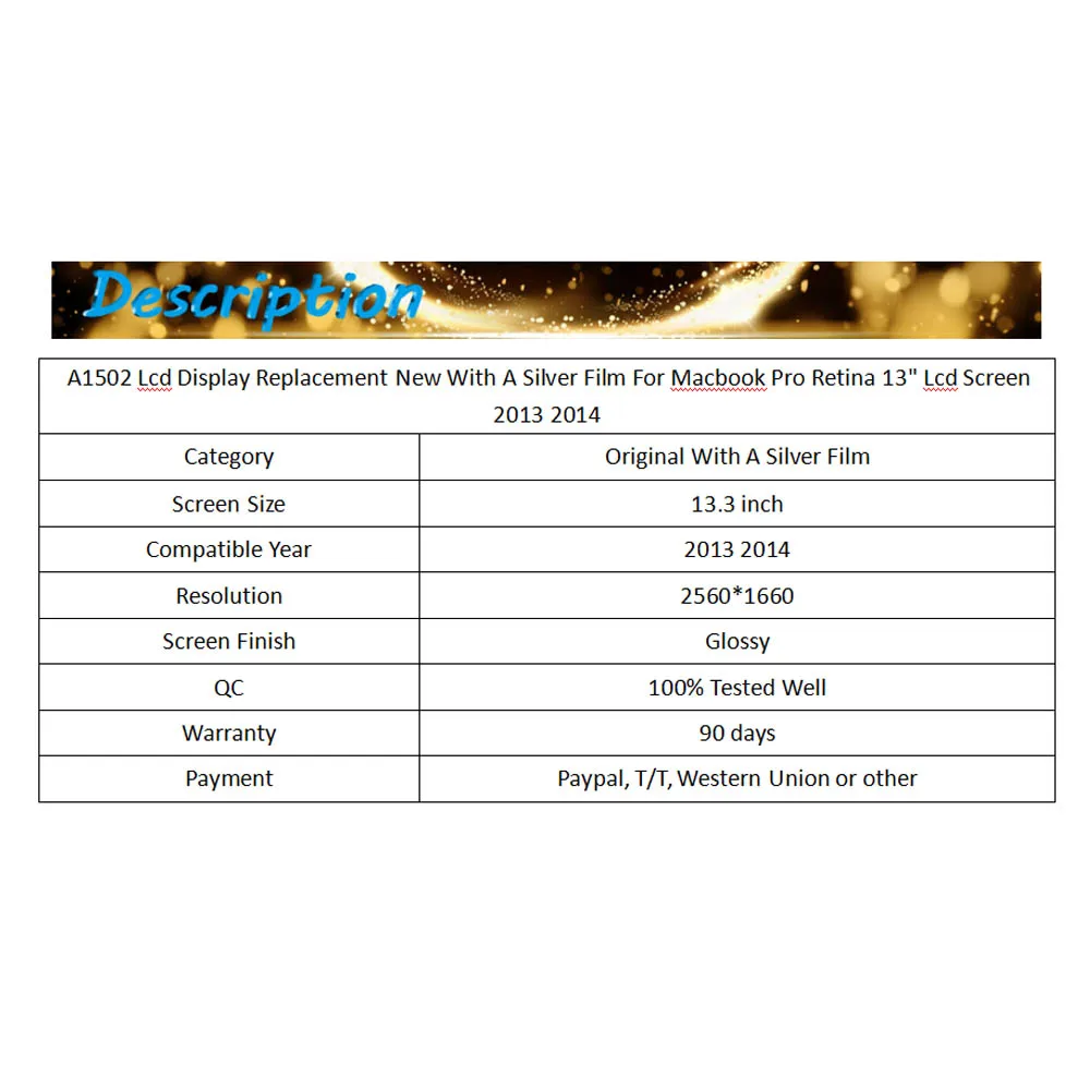 EMC2678 EMC2875 ноутбук верхняя половина для Macbook Pro 1" retina A1502 ЖК-экран дисплей в сборе полный