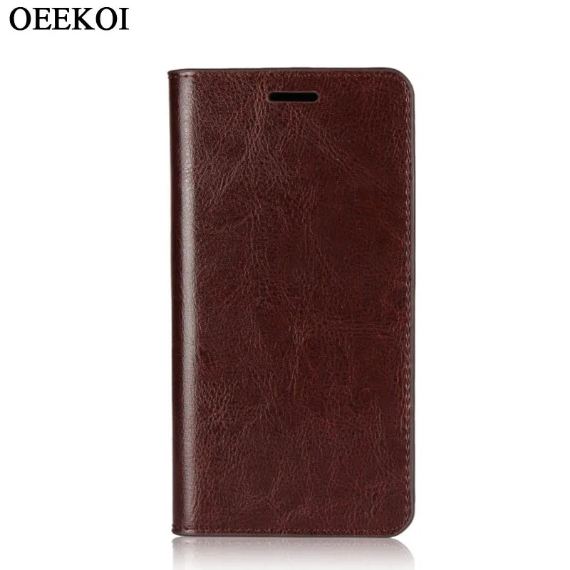 Чехол-книжка OEEKOI из натуральной кожи Crazy Horse для Sharp Aquos R2 Compact/Zero/sense2 SH-01L/Android One