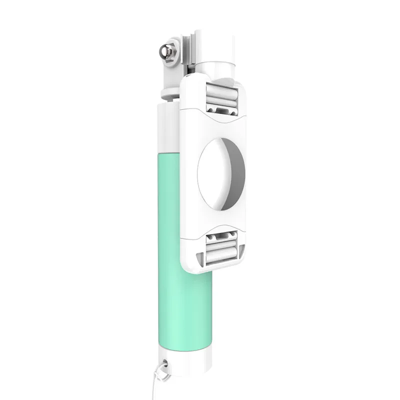 Green RAXFLY проводной селфи-палка для iPhone 6 6s Plus 5S SE складной штатив зеркало, селфи-Палка для samsung huawei Android мобильный телефон - Цвет: Green