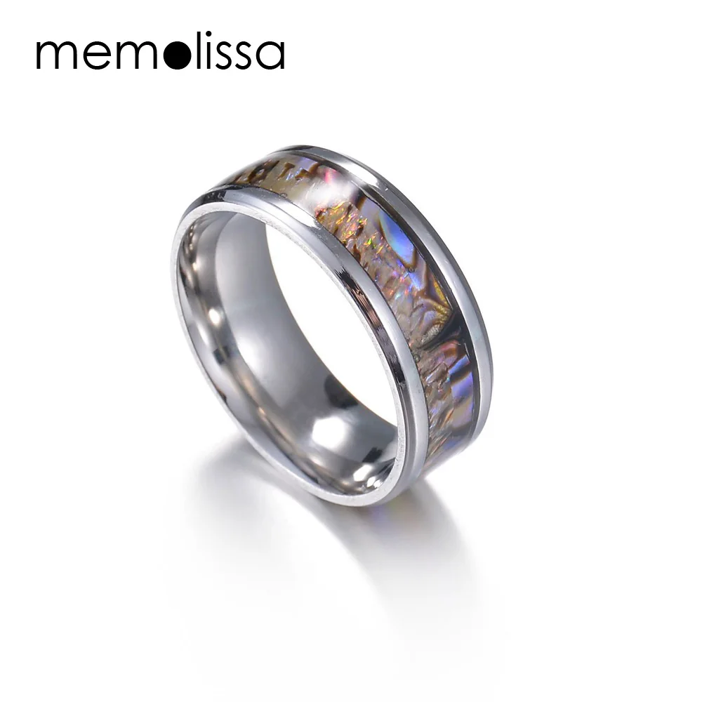 MeMolissa 316L кольца из нержавеющей стали прочные титановые 8 мм цветное кольцо