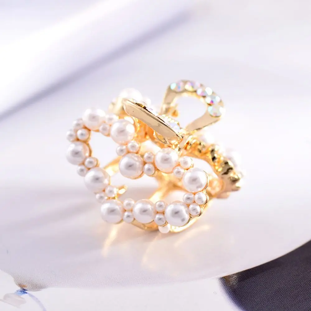 

1Pc Fashion Rhinestone Metal Pearls Hair Clips for Women Geometric Hairpins Crab Hair Claws Butterfly Hair Accessories Headwear