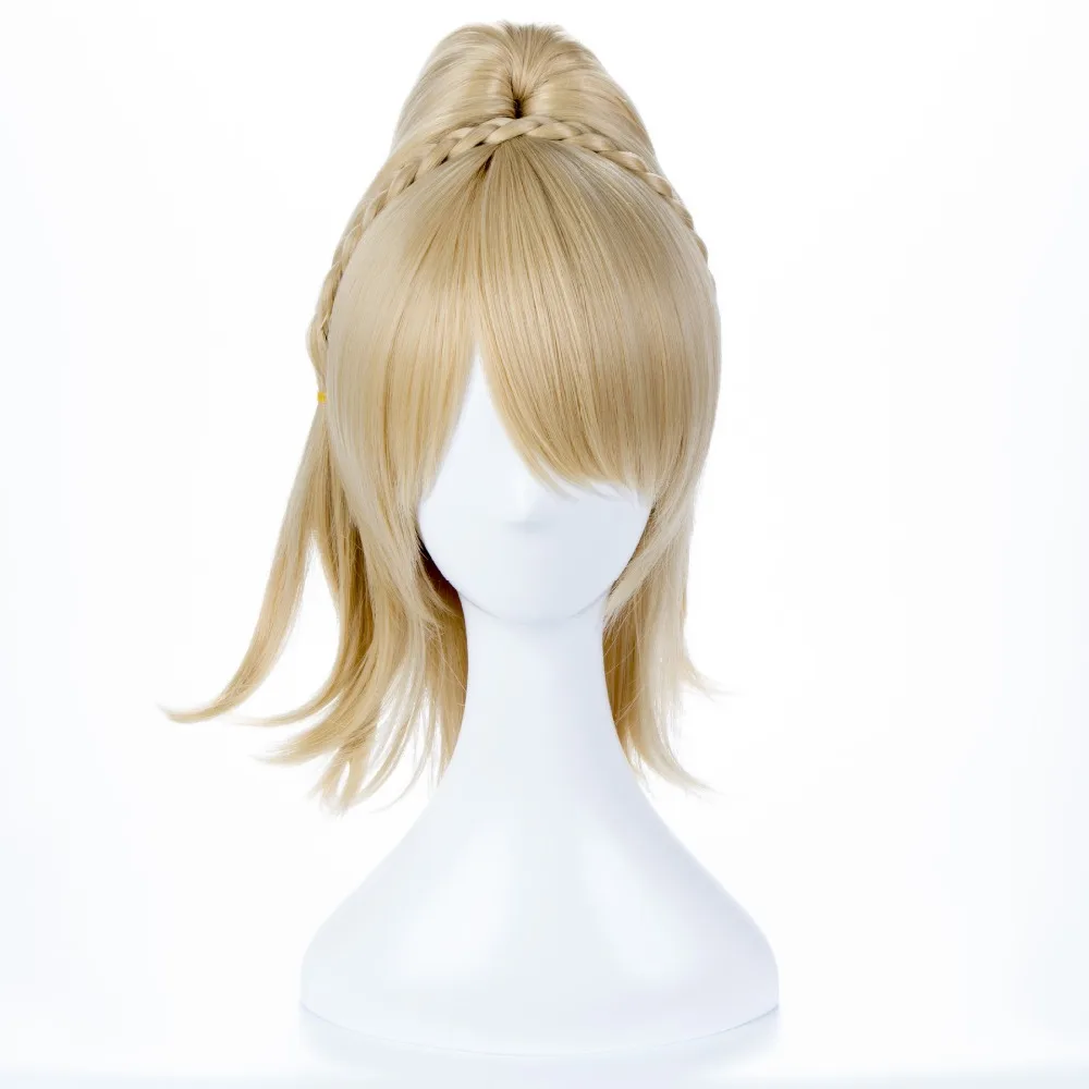 

FF15 Final Fantasy XV Lunafreya Nox Fleuret Princess Luna Short Light Blonde Cosplay Costume Wig Heat Resistance Fibre + Wig Cap