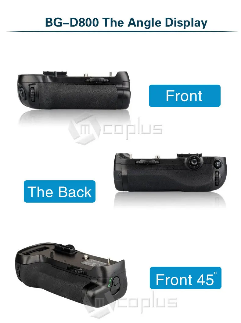 Увеличением фокусного расстояния Mcoplus venidice VD-D800 Батарейная ручка для Nikon D810 D800 D800E Камера как MB-D12 как Meike MK-D800