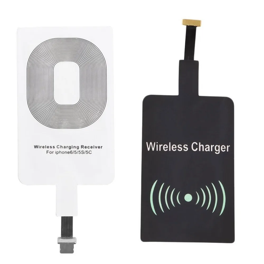 Qi беспроводной зарядный приемник для iPhone 7 6s Plus 5S Micro USB Type C универсальное Быстрое