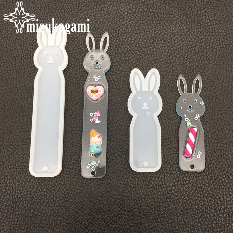 1PCS UV Resin Liquid Silicone Mold Rabbit Rectangle Bookmarks Molds For DIY Making Jewelry Finding Accessories | Украшения и