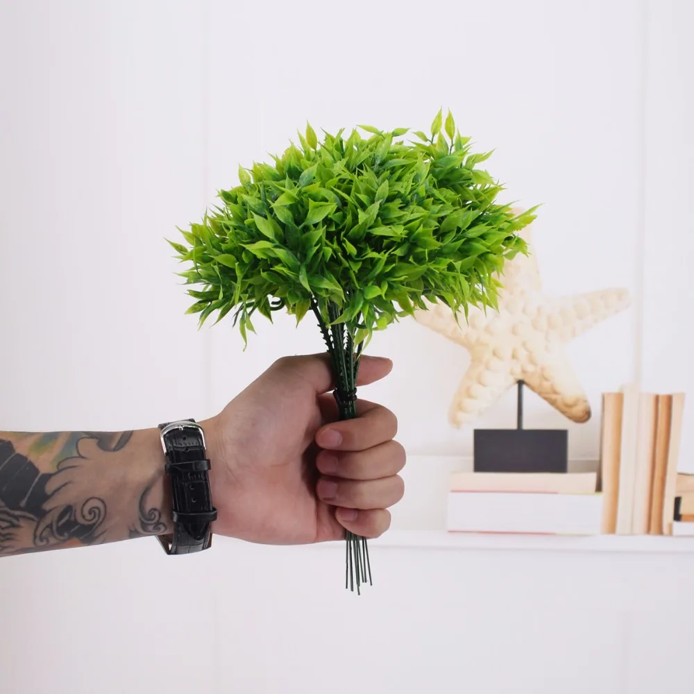 1 Bundle Stamen Artificial Flowers Cheap Simulation Grass Leaf Diy Plastic Flower For Wedding Home Party Garden Decorative | Дом и сад