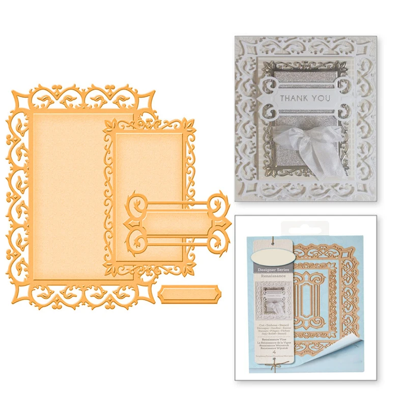 Прямоугольная кружевная рамка с силуэтом Eastshape металлические режущие штампы