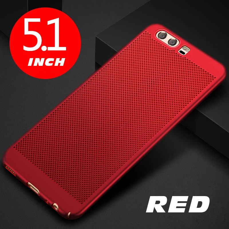 Red Роскошный дышащий Тонкий Жесткий Чехол для huawei P10 Lite P8 Lite P9 Plus P20 Pro Y9 Y7 mate 10 Pro 9 honor 9 10 Play - Цвет: Red