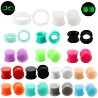 2pcslot silicone ear plugs and tunnels flexible flesh silicone gauges ear expander stretcher earlets ear piercings body jewelry