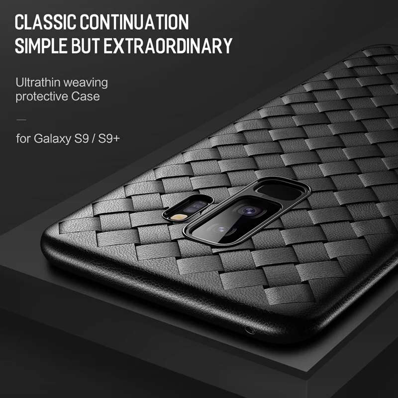 Премиум ТПУ чехол для телефона samsung Galaxy S9 плюс рок тонкий трикотаж телефон сумка +
