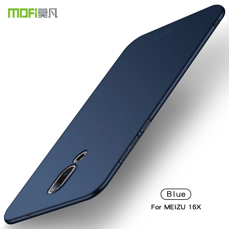 Smooth Blue MOFI для Meizu 16X Чехол Жесткий ПК Гладкий пластиковый чехол для телефона для Meizu 16 X задняя крышка тонкий защитный щит противоударный чехол - Цвет: Smooth Blue