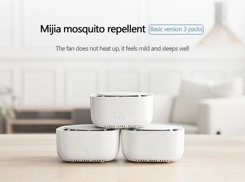 Xiaomi Mijia москитный Репеллент убийца вентилятор привод испарение режим синхронизации автоматическое выключение с светодиодный светильник использовать 90 дней