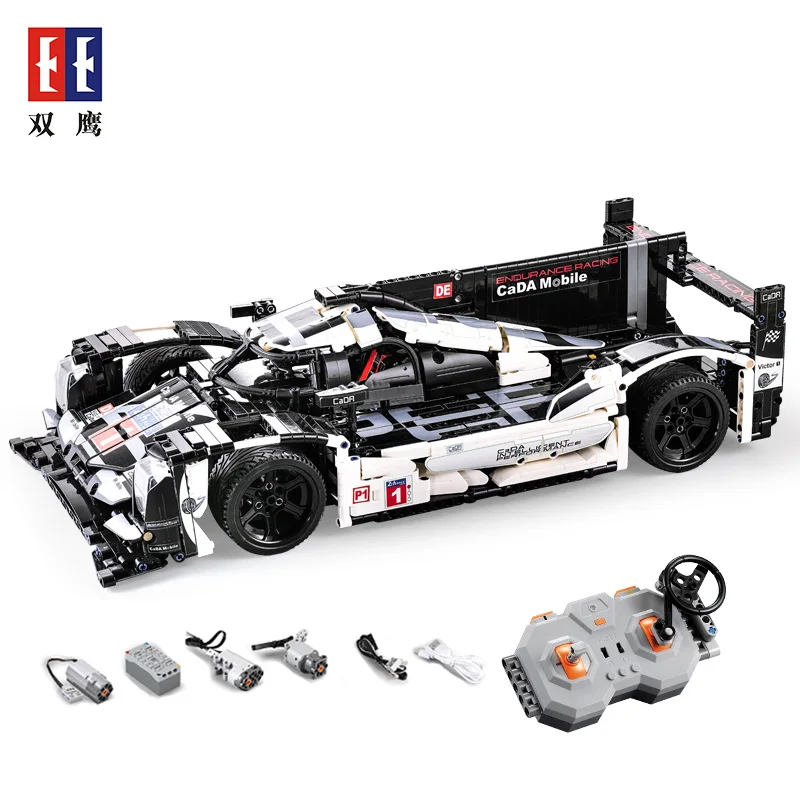With Remote Control CADA Mobile Technic 1586 шт Супер гоночный спортивный автомобиль скорость чемпионов город MOC Creator строительные блоки кирпичи игрушки для детей - Цвет: With Remote Control