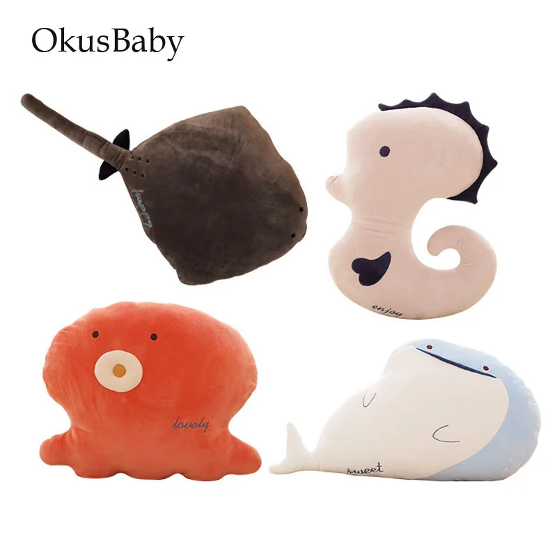 Мягкая подушка для отдыха в виде мультяшного животного морская плюшевая кукла