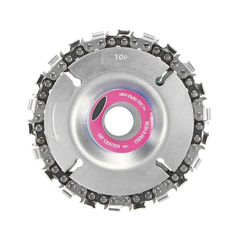 Silver Purple 4 дюйма шлифовальный диск и цепь 22 зуба тонкой абразивной резки цепи набор резьбы по дереву диски для " или 4-1/2" 100/115 угловых шлифовальных машин - Color: Silver Purple