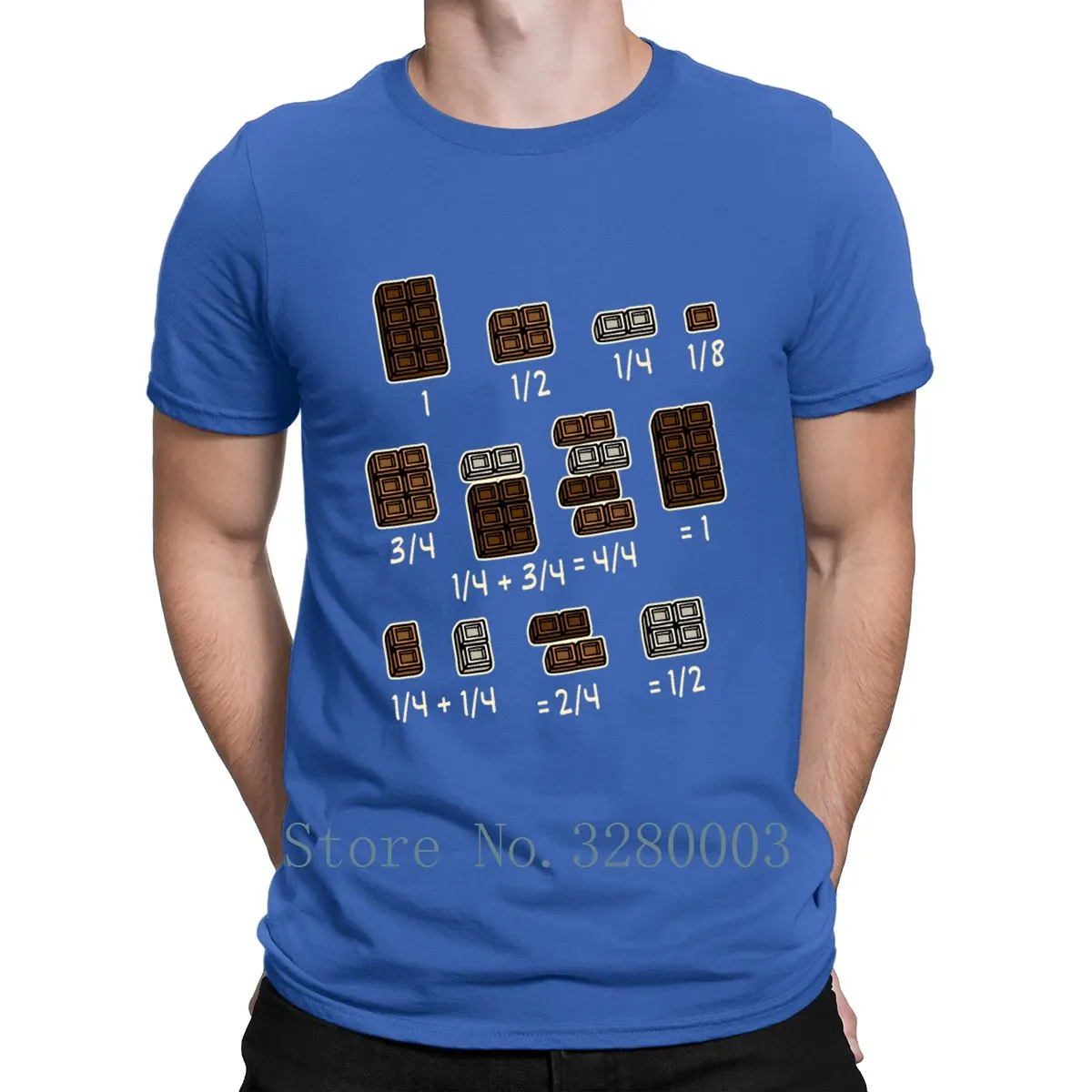 Футболка с надписью Chocolate Quick Math Fractions Teacher School Gift хлопковая Повседневная летняя