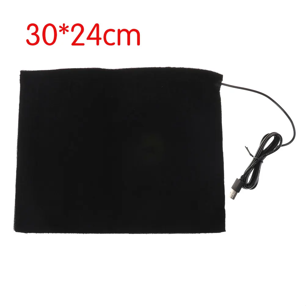 30X24CM 1PCS Теплый нагревательный коврик для рук из углеродного волокна для спины и шеи, подогреватель для рук, USB нагревательная пленка, Электрический зимний инфракрасный термоковрик - Цвет: 30X24CM 1PCS