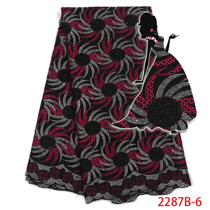 Nigerian Swiss Voile Cotton Lace Fabric 2019 Wine African In Switzerland High Quality Dry AMY2287B-2 | Дом и сад