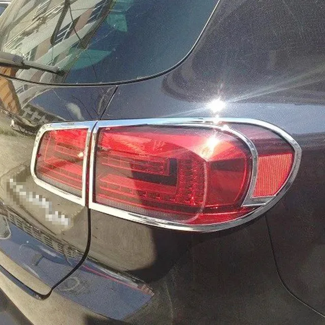 Задние фонари для Tiguan 2015 ABS Chrome декоративные задние рамка накладка аксессуары