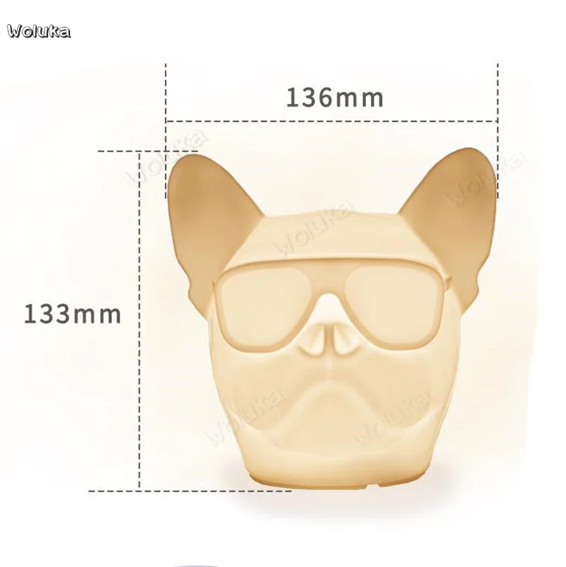 Силиконовый маленький ночник в виде бульдога с голосовым управлением мультяшный