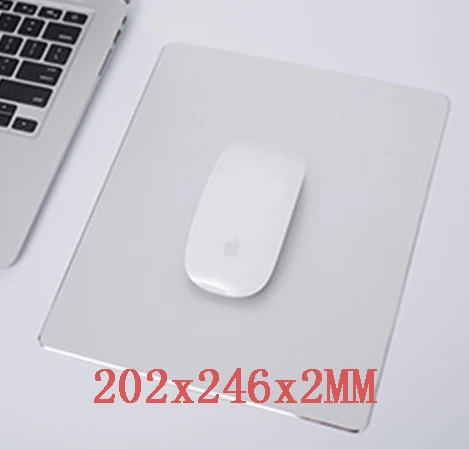 Silver Двусторонний офисный коврик для мыши s17x20/18x22 см из алюминиевого сплава, нескользящий игровой коврик для мыши, коврик для мыши 24x30/27x32 см с точным управлением - Цвет: Silver