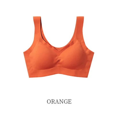 Orange Сексуальный пуш-ап бюстгальтер нижнее белье бюстгальтеры для Для женщин супер бесшовные пуш-ап без косточек BH SMLXL чашки бюстгальтера Топ Soutient ущелье - Цвет: Orange