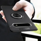 Магнитный автомобильный чехол-подставка с кольцом на палец для Samsung Galaxy S10 Lite S10 S10 Plus, Противоударная мягкая задняя крышка из ТПУ, силиконовый чехол