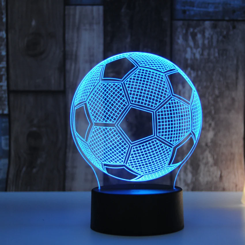 Footall футбол Mixcolor 3D цветная лампа USB Освещение Сенсорная база детские игрушки