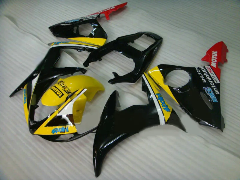 Motorcycle Fairing kit for YAMAHA YZFR6 03 04 05 YZF R6 YZF600 2003 2004 2005 Top Yellow gloss black Fairings set+Gifts YC59 | Автомобили