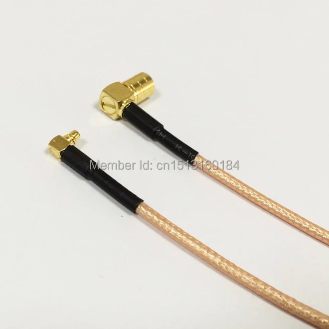 New Modem Coaxial Cable SMB Female Right Angle Connector To MMCX Male RG316 15CM 6" Adapter | Мобильные телефоны и