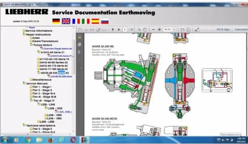 Каталоги и инструкции по ремонту запчастей либхер онлайн 2017 (LBH + LFR LHB LWT COT) |
