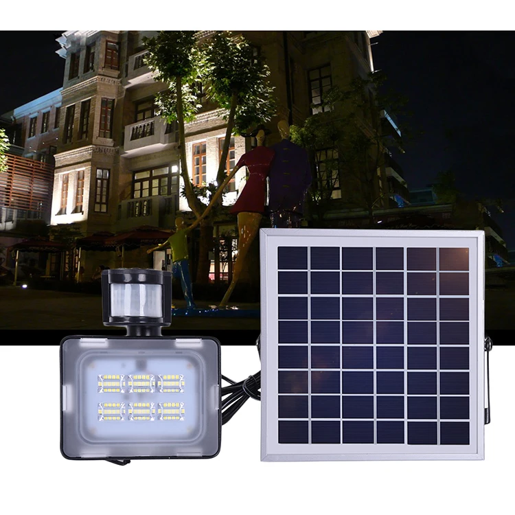 20 Вт светодиодный прожектор Солнечный с PIR датчиком движения SMD 5730 DC12V 24V 2400LM 6000 K 6500