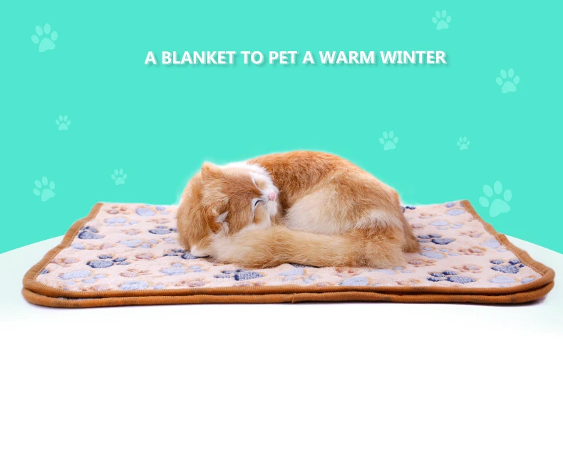 Pet Коралловая сумка для животных одеяло дышащий мягкий спальный коврик для средних маленьких кошек собак Осенняя зимняя одежда для собак Подушка спальная кровать