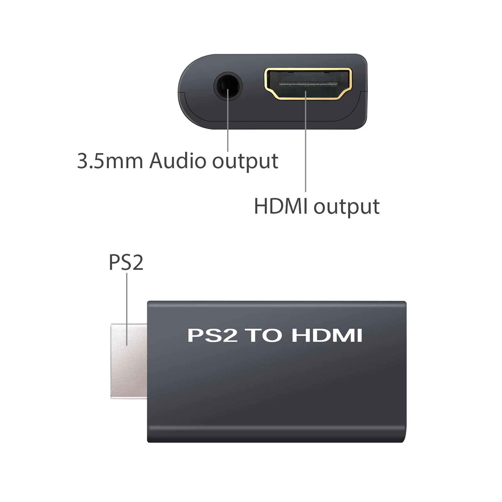 ESYNiC для sony Playstation 2 PS2 в HDMI конвертер с 3 5 мм аудио разъем наушников HDTV монитор видео