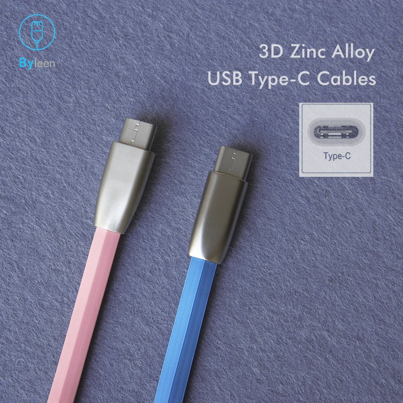 Byleen 3D USB C линия из цинкового сплава для Samsung Galaxy J6 A3 A5 A7 2017 A9 Star A320F A520F A720F Type зарядки