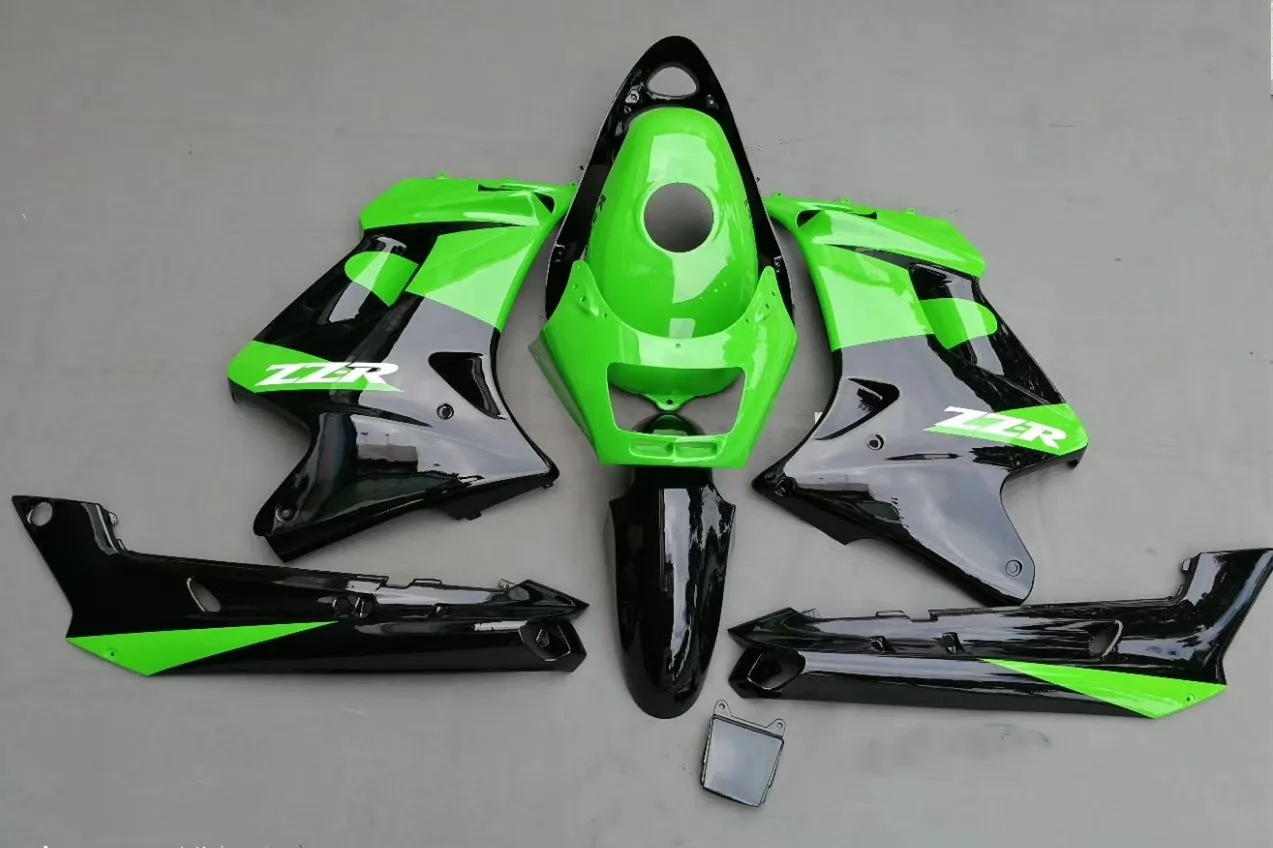 МОТОЦИКЛ ABS обтекатель для Kawasaki ZZR250 ZZR 250 ZZ-R250 2007-2009 2009 07 08 09 обтекатели комплект кузов зеленый УФ окрашенный